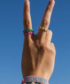 Natural Life Beaded Daisy Ring 14 Natural Life Beaded Daisy Ring