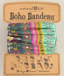 Natural Life Border Print Boho Bandeau Accessories