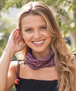 Natural Life Border Print Boho Bandeau Accessories