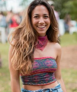 Natural Life Border Print Boho Bandeau Accessories