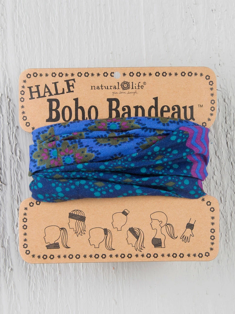 Natural Life Border Print Half Boho Bandeau 3 Natural Life Border Print Half Boho Bandeau