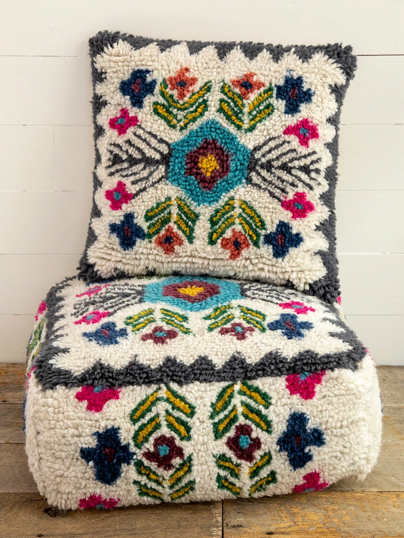 Natural Life Shaggy Wool Pouf 12 Natural Life Shaggy Wool Pouf